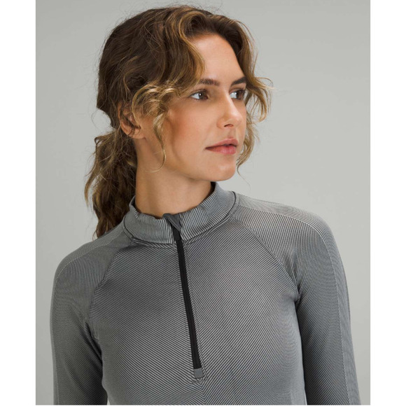 RARE Lululemon Cropped 1/2 Zip Long Sleeve Grey 6 NWOT - Picture 5 of 11